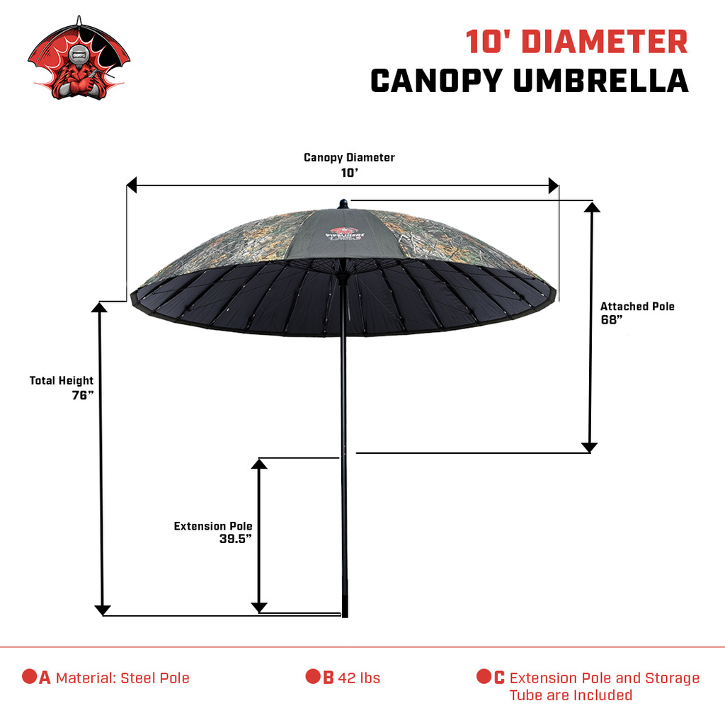 Pipeliners Cloud 10' Heavy Duty Umbrella Khaki