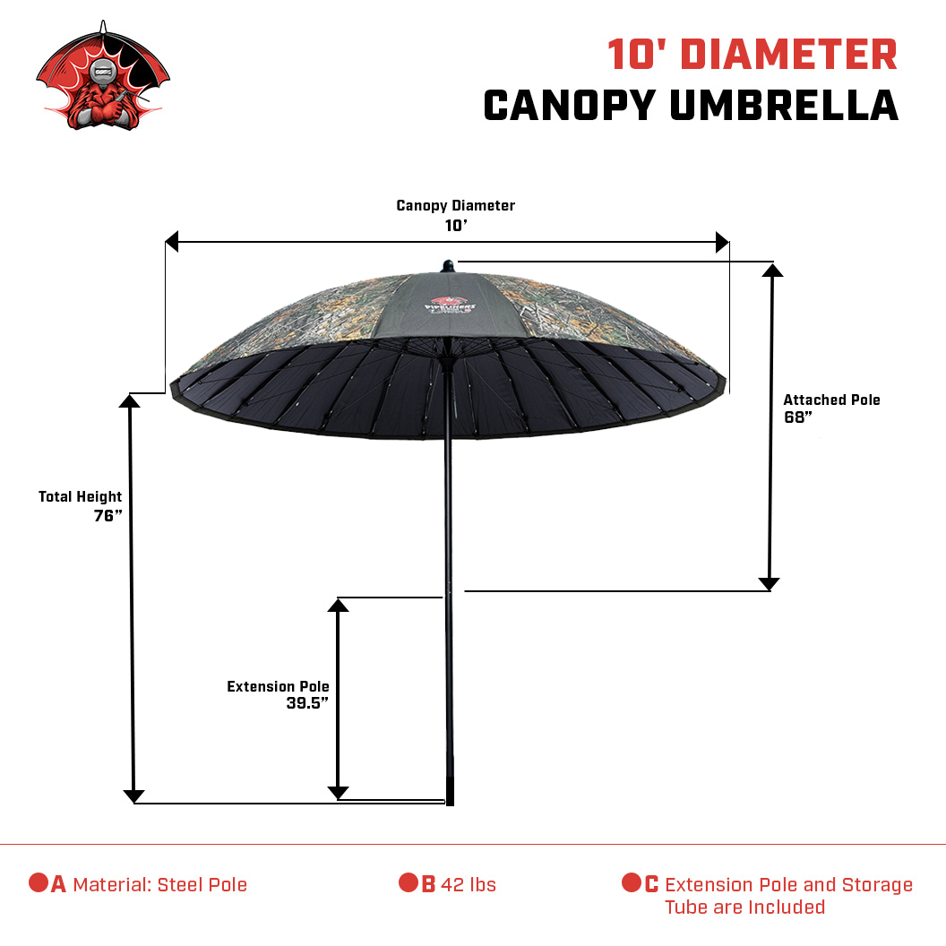Pipeliners Cloud 10' Heavy Duty Umbrella Khaki